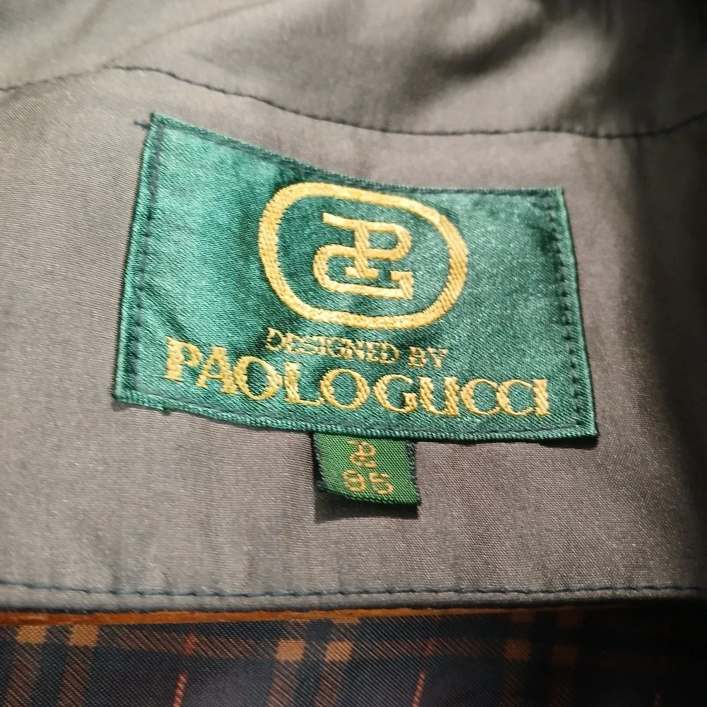 Vintage Paolo Gucci Golf Jacket Mens Small Black Mock‎ Neck Full Zip Outerwear